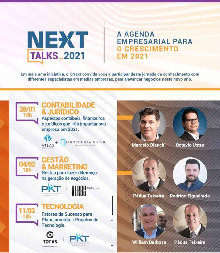 Palestras do NEXT Talks